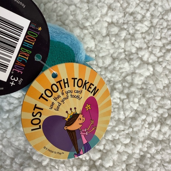 The Tooth Brigade Blue Monster Tooth Fairy Pillow w Pocket Plush Stuffed Animal - Picture 12 of 13